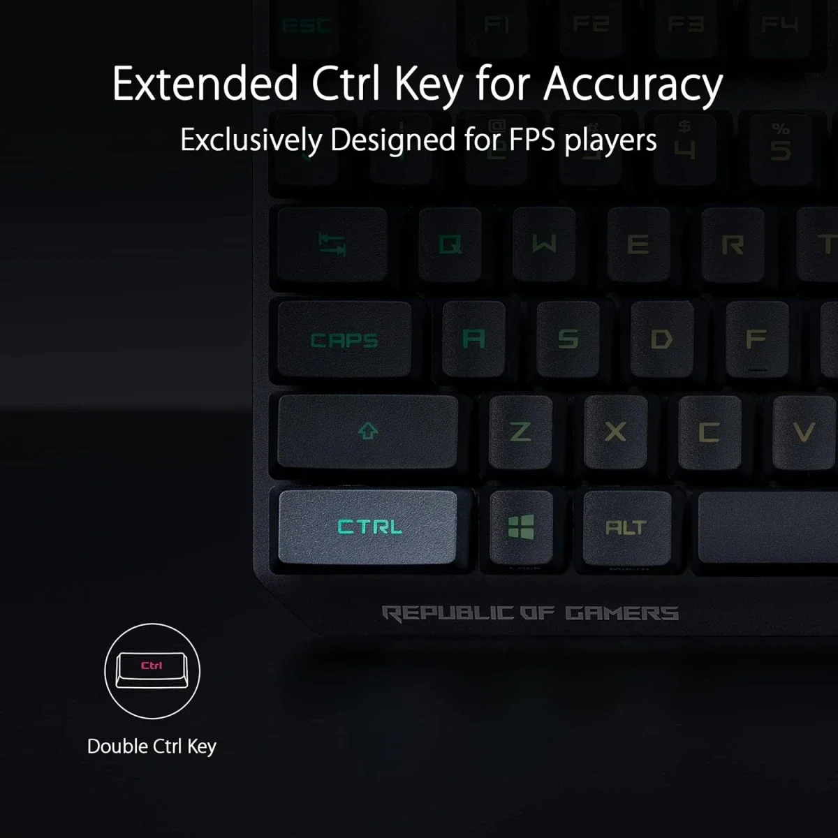كيبورد ألعاب Asus ROG Strix Scope RX TKL Wireless Deluxe لاسلكي، سويتش RX Red، 1000Hz، أسود - Thumbnail 5