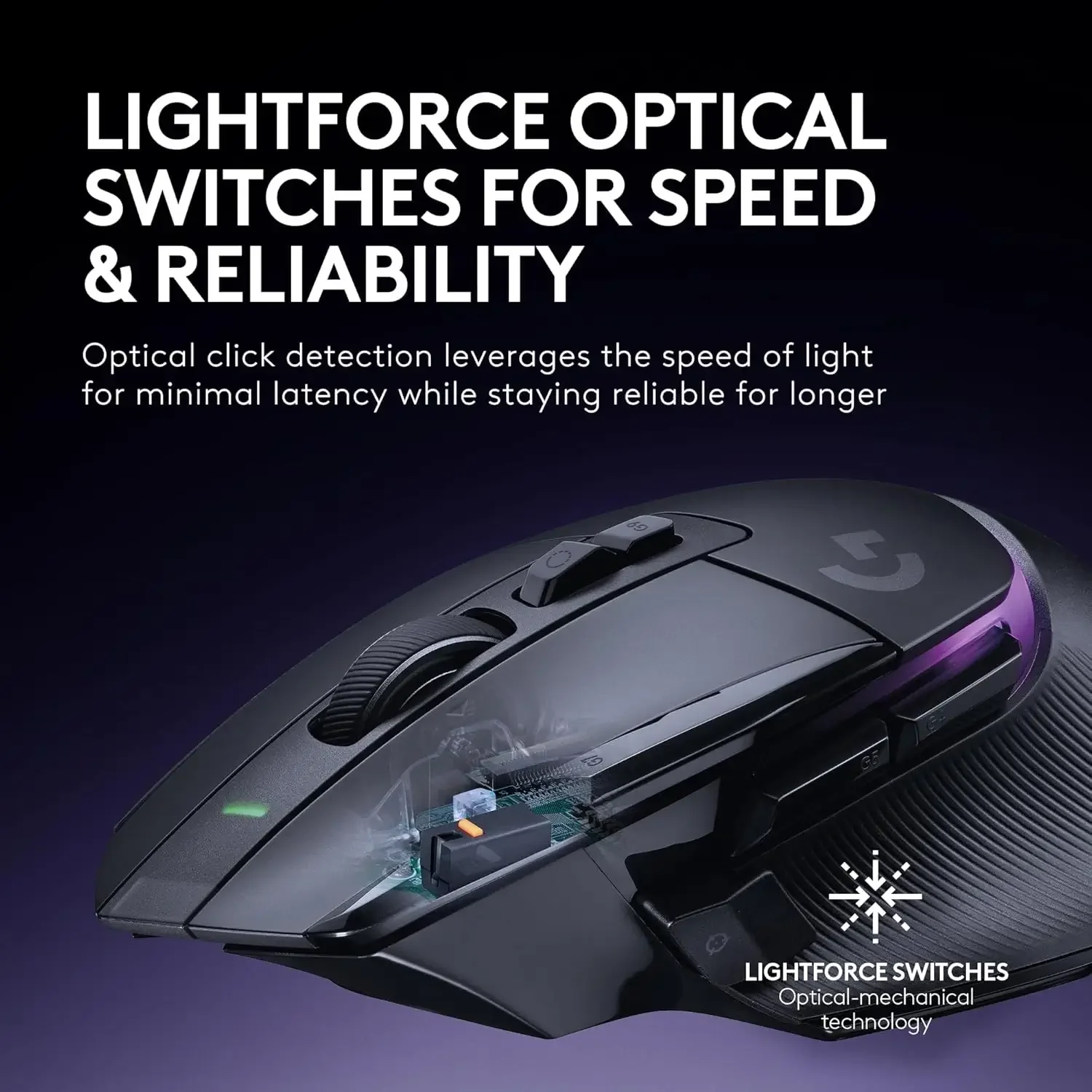 ماوس ألعاب لاسلكي مع اضاءة Logitech G502 X Plus LIGHTSPEED - أسود - Image 4