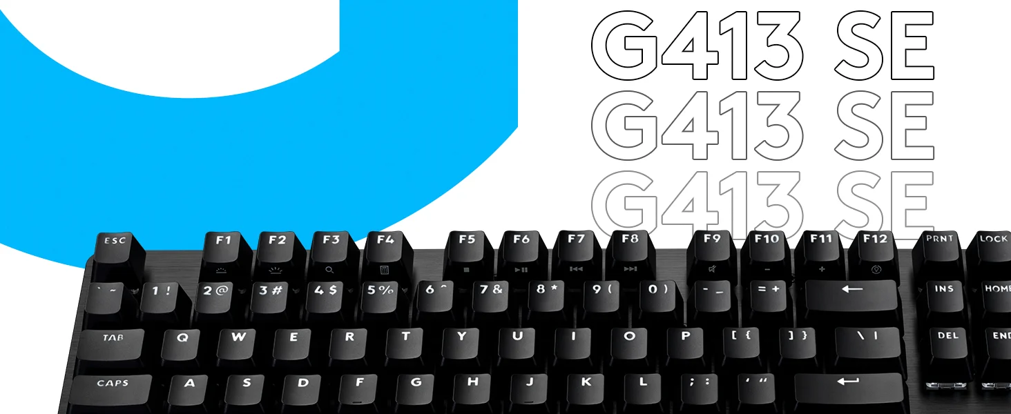 كيبورد ألعاب Logitech G413 SE ميكانيكي كامل الحجم بإضاءة LED بيضاء - Thumbnail 13