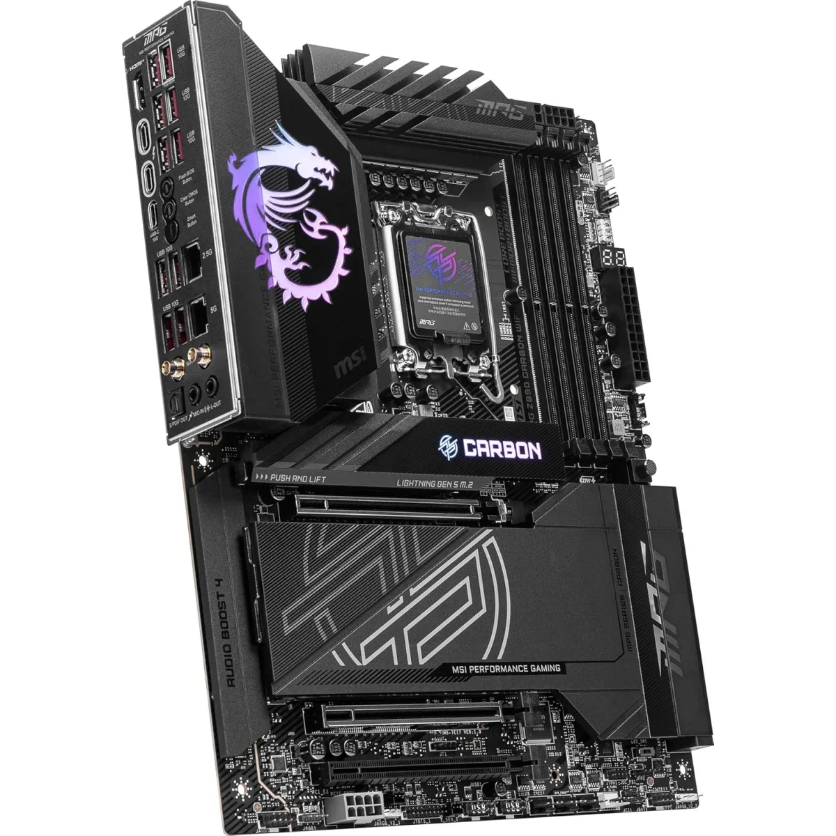 لوحة أم MSI MPG X870E Carbon Wi-Fi AM5 ATX DDR5 مع 4x M.2 وWi‑Fi 7 باللون الأسود - Image 3