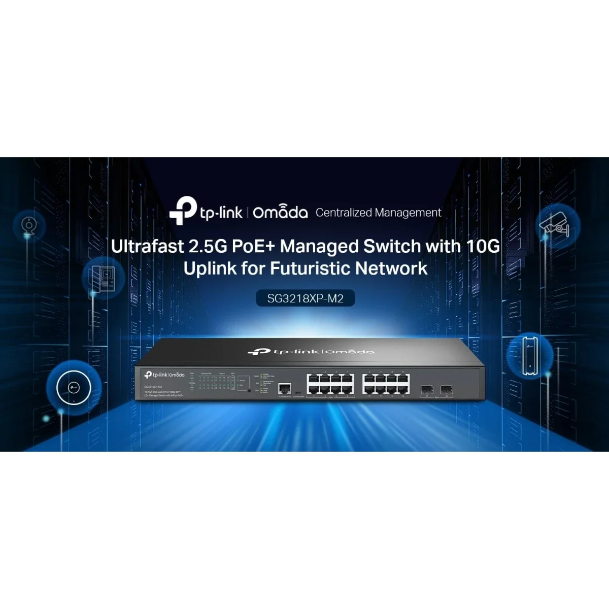 سويتش TP-LINK Omada SG3218XP-M2 ذكي مُدار 16 منفذ 2.5G PoE+ مع 2x 10G SFP+ - Image 1