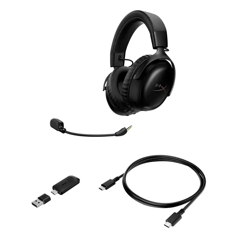 سماعة ألعاب Hyper X Cloud III S Wireless لاسلكية سوداء (A59YZAA) - Image 7