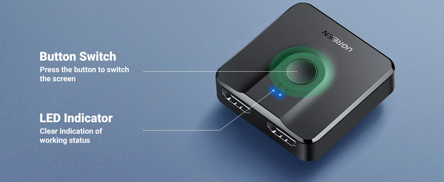 Ugreen 4K 60Hz Bi-Directional HDMI Switch and Splitter - Thumbnail 7