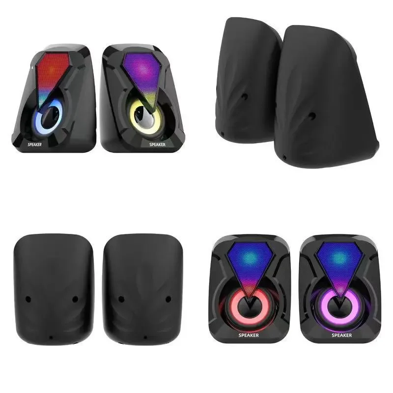 سماعة LEERFEI E-1053 USB بإضاءة RGB - Image 2