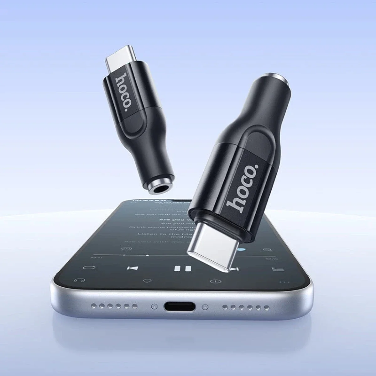 محول صوت رقمي HOCO UPA35 من USB-C إلى 3.5 مم أنثى أسود - Thumbnail 5