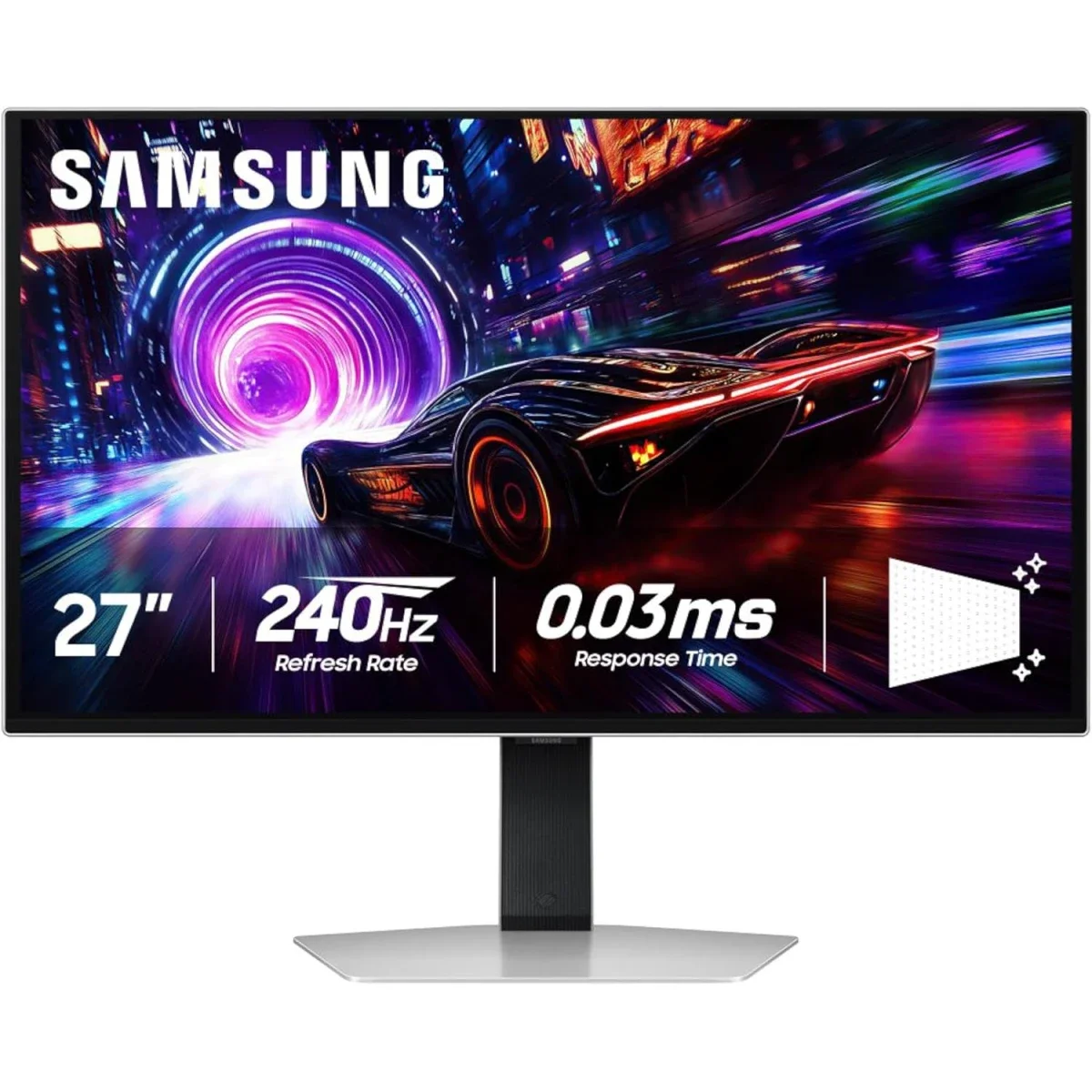 شاشة Samsung Odyssey OLED G8 G81SF للألعاب 32 إنش 4K QD-OLED بتردد 240 هرتز وزمن استجابة 0.03 مللي ثانية، رمادي