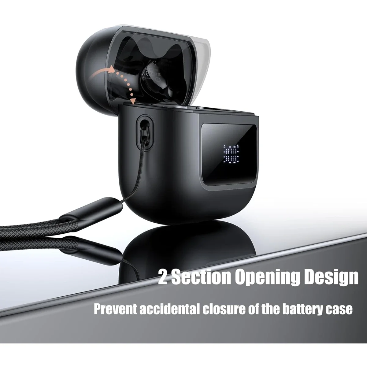 Mcdodo HP-3290 Wireless Earbuds with Bluetooth 5.3, Digital Display & 13mm Drivers - Black - Thumbnail 6