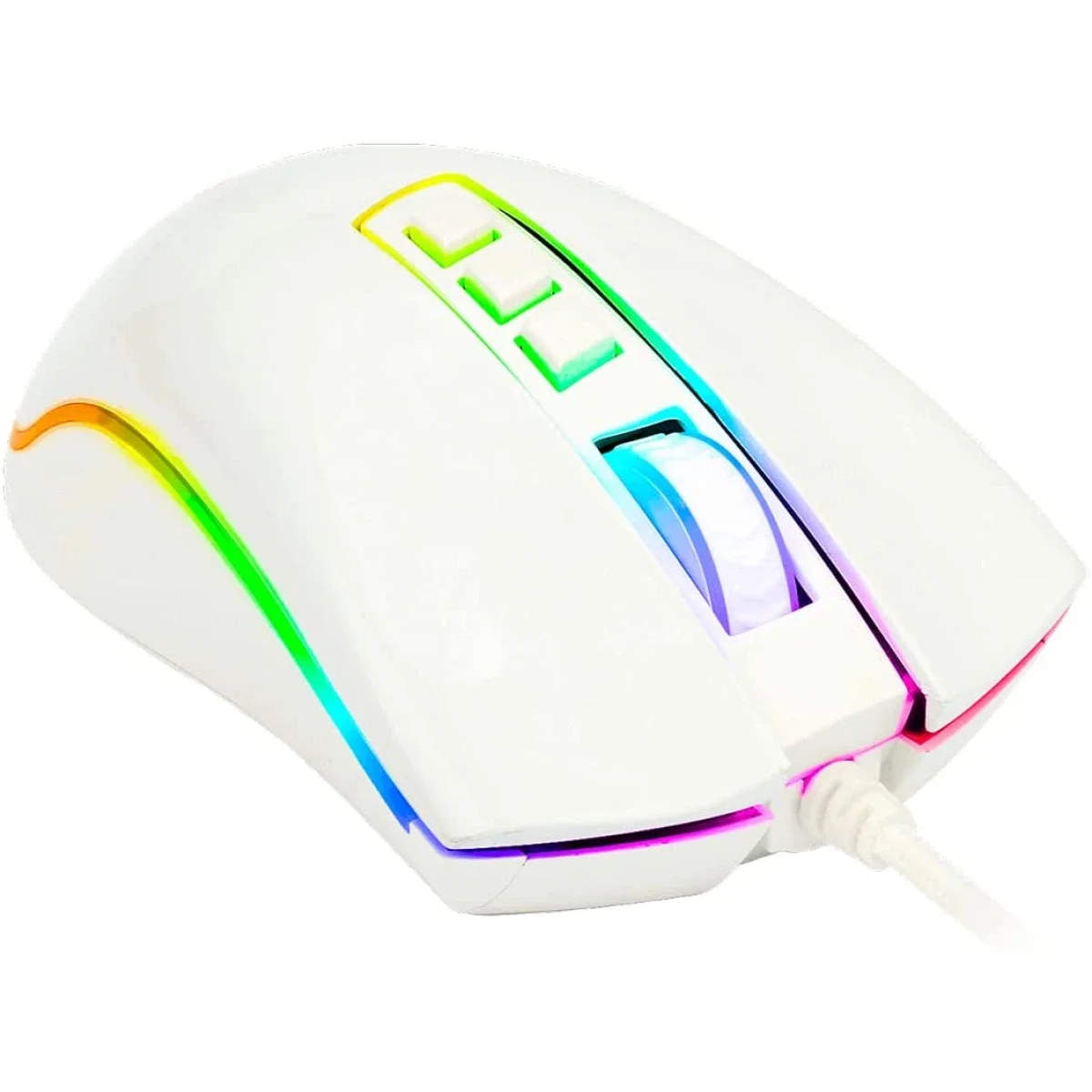 Redragon M711W Cobra Wired RGB Gaming Mouse, 10000 DPI, White - Image 2