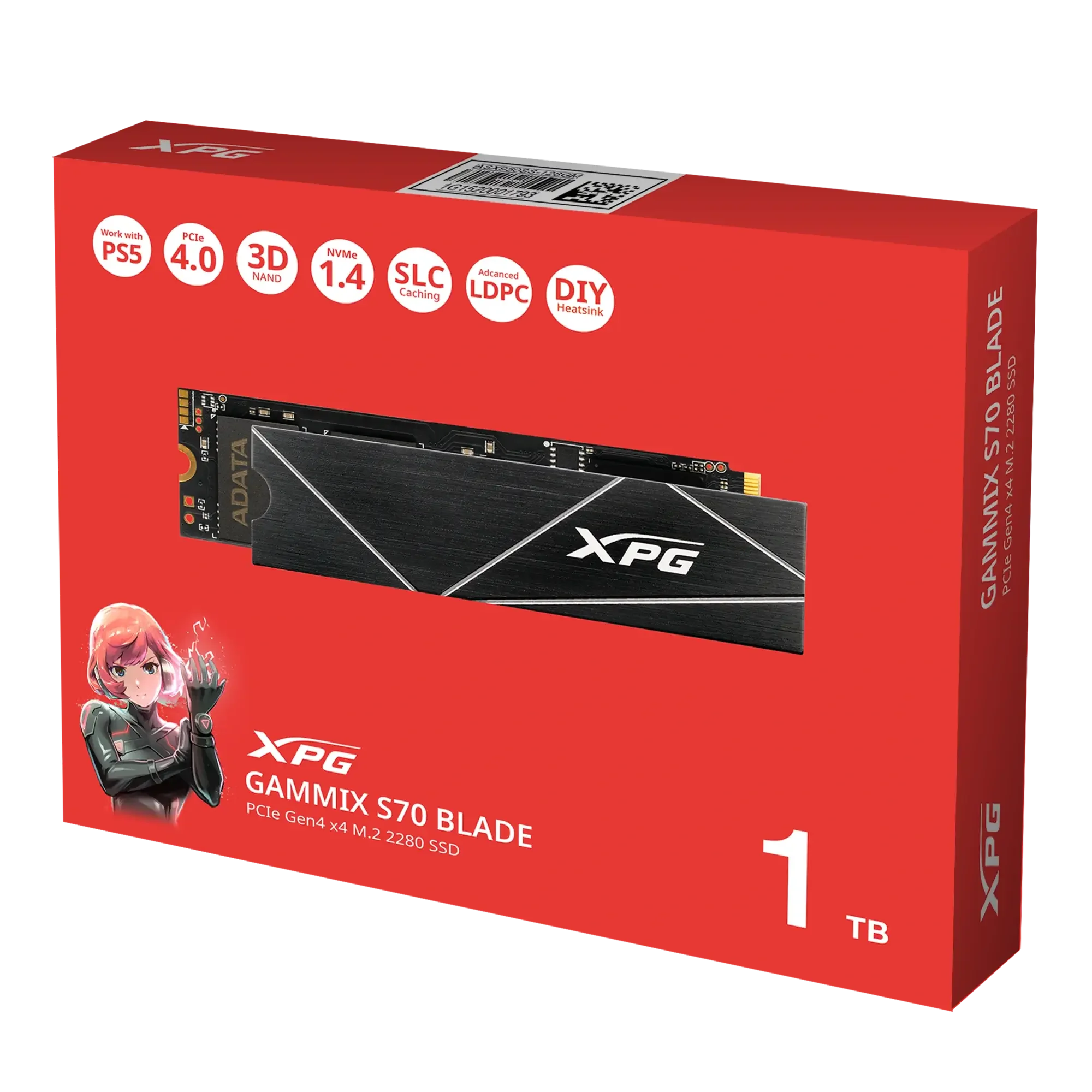 هارديسك  داخلي سعة 1 تيرابايت - SSD ADATA XPG GAMMIX S70 BLADE  - Thumbnail 3