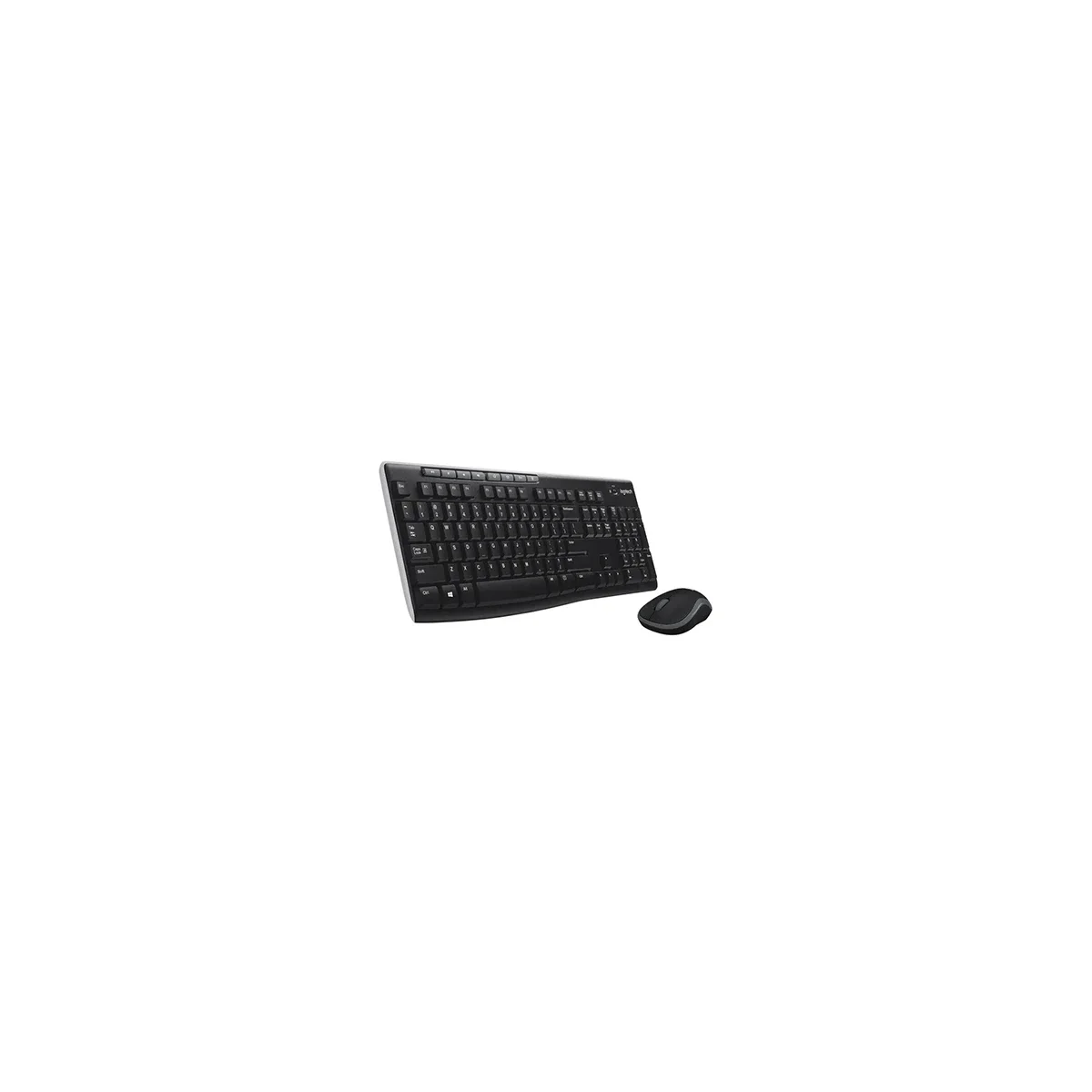 طقم لوحة مفاتيح وفأرة لاسلكي Logitech MK270 كامل الحجم - أسود - Image 2