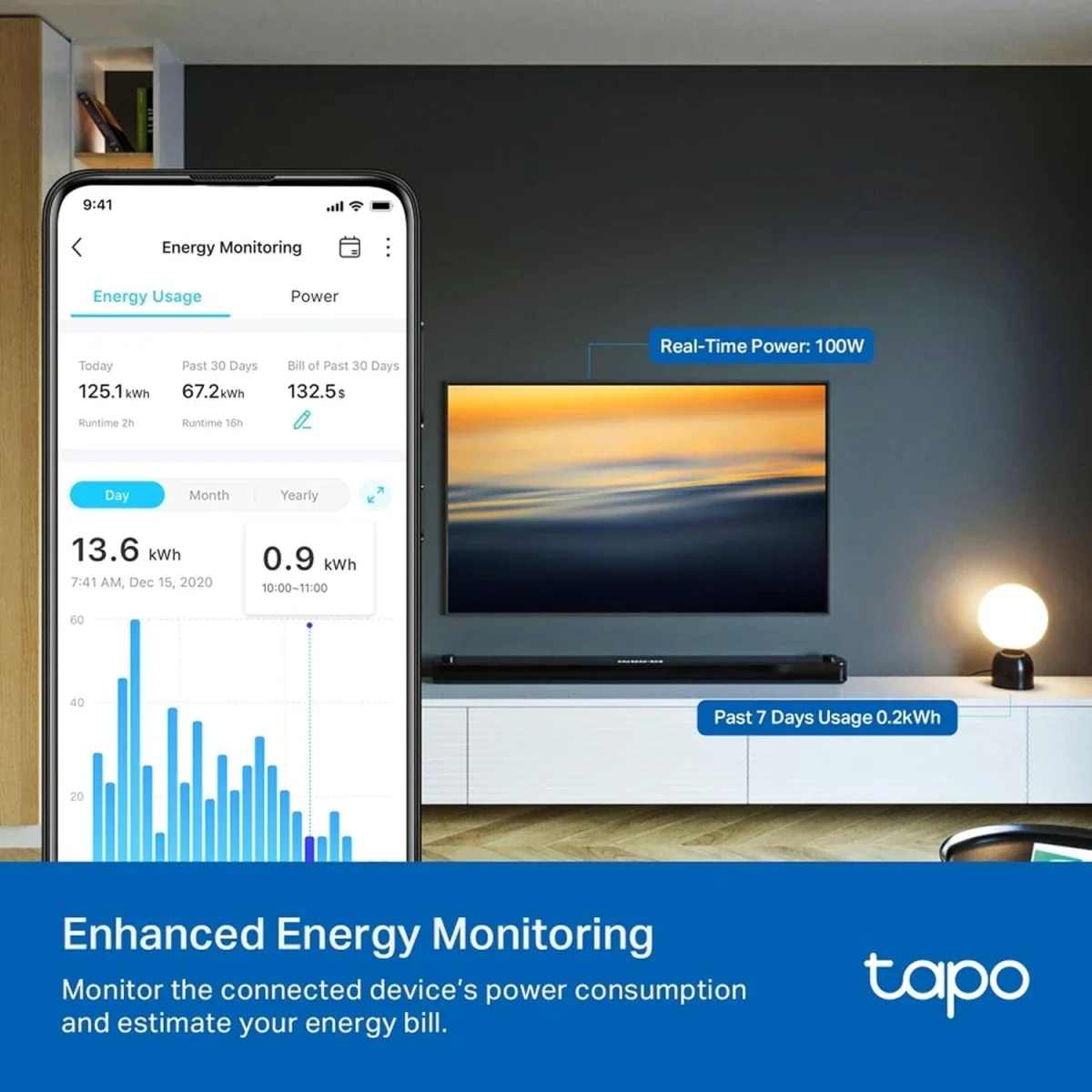 TP-Link Tapo P110 Smart Wi-Fi Plug with Energy Monitoring - Thumbnail 4