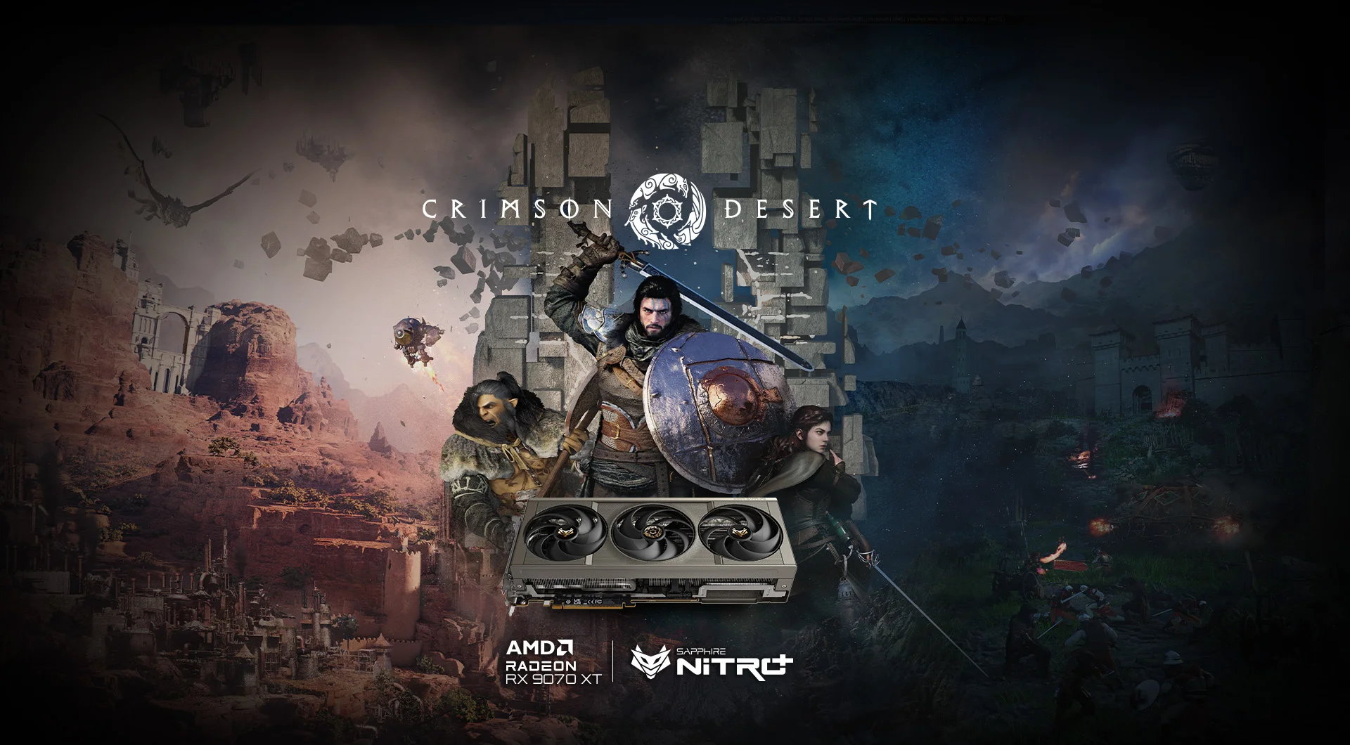 كرت شاشة SAPPHIRE NITRO+ Radeon RX 9070 XT Gaming OC Crimson Desert Edition 16GB GDDR6 - Image 6