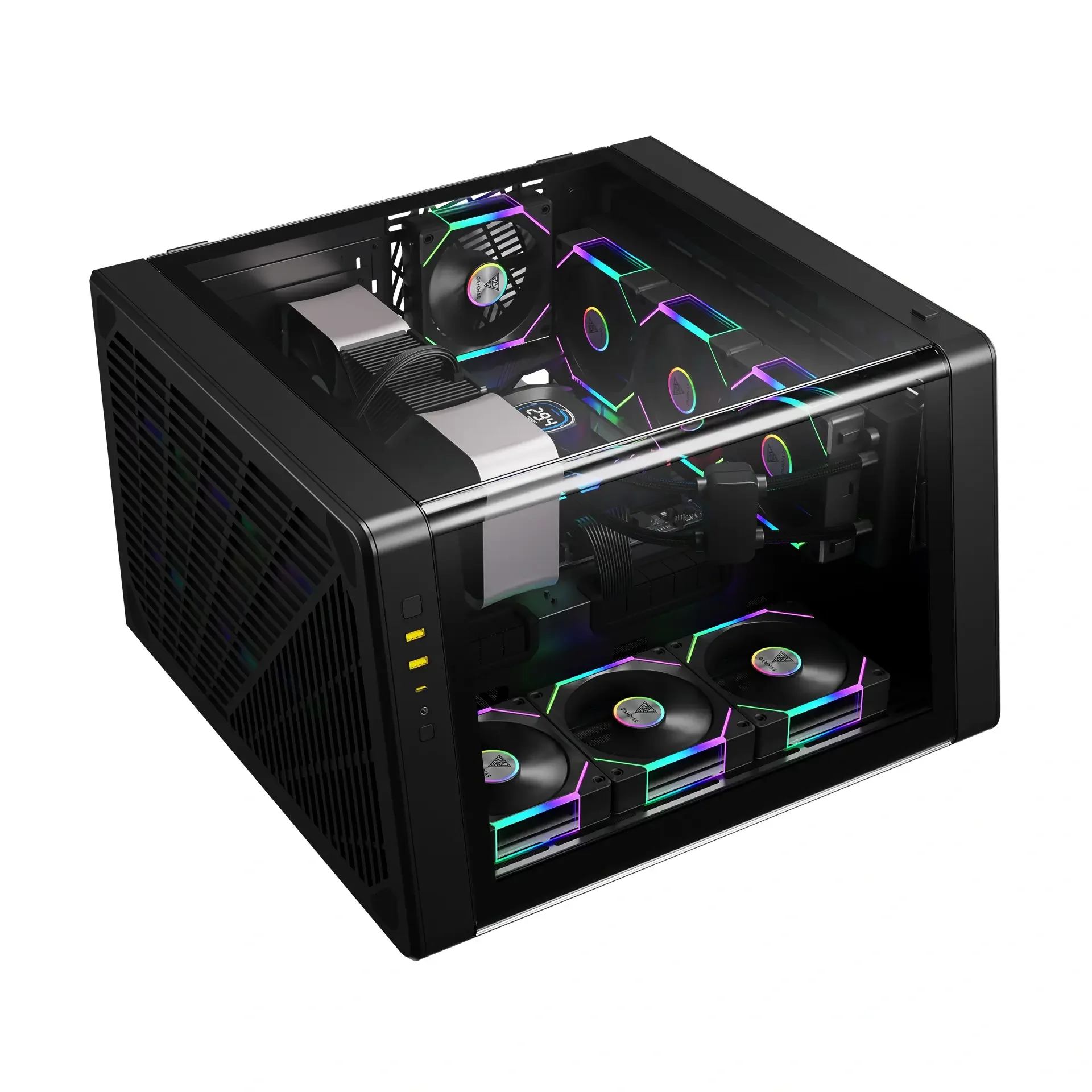 GAMDIAS NESO P1 PRO ARGB Full Tower Gaming Case Black - Thumbnail 4