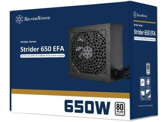 SilverStone Strider 650 EFA 650W ATX 80 PLUS White Power Supply with Silent 120mm Fan - Thumbnail 4