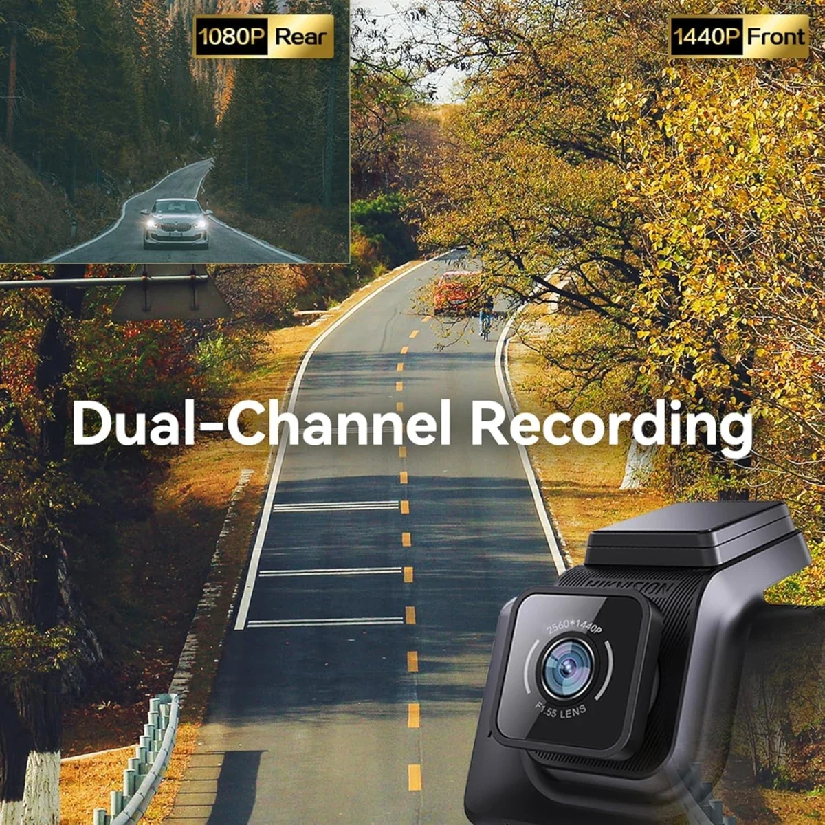 كاميرا داش أمامية HIKVISION AE-DC4328-K5 بدقة 2160P مع GPS وWi‑Fi وحساس G وشاشة 3 إنش - Image 4