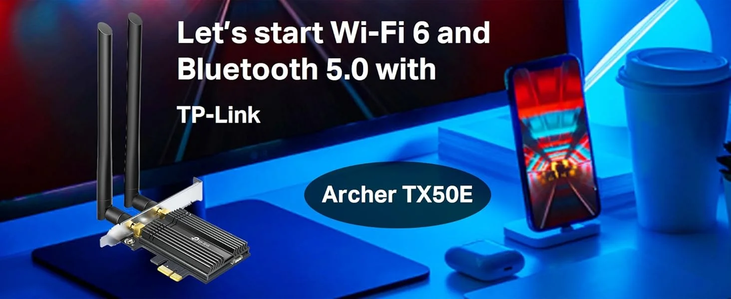 لا سلكي بلوتوث ممتاز يركب على PCIe داخل الكمبيوتر TP-LINK Archer TX50E AX3000 Wi‑Fi 6 - Image 16