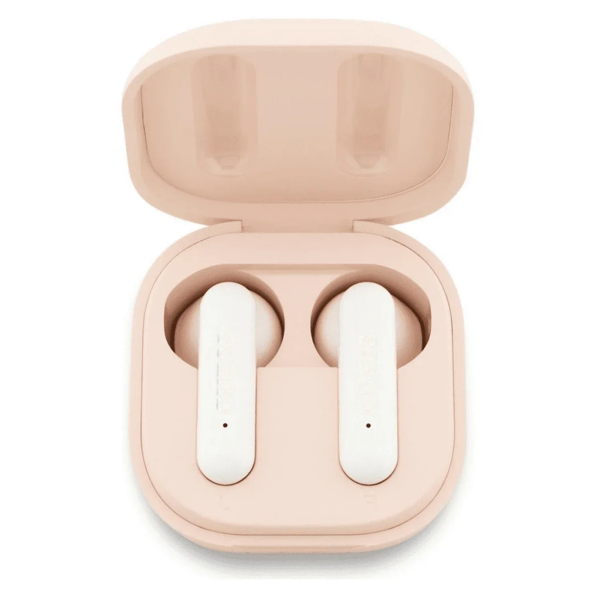 GUESS GUTWSJ7HE4GP 4G Metal Logo TWS Bluetooth Earphones with Charging Case - Pink - Image 3