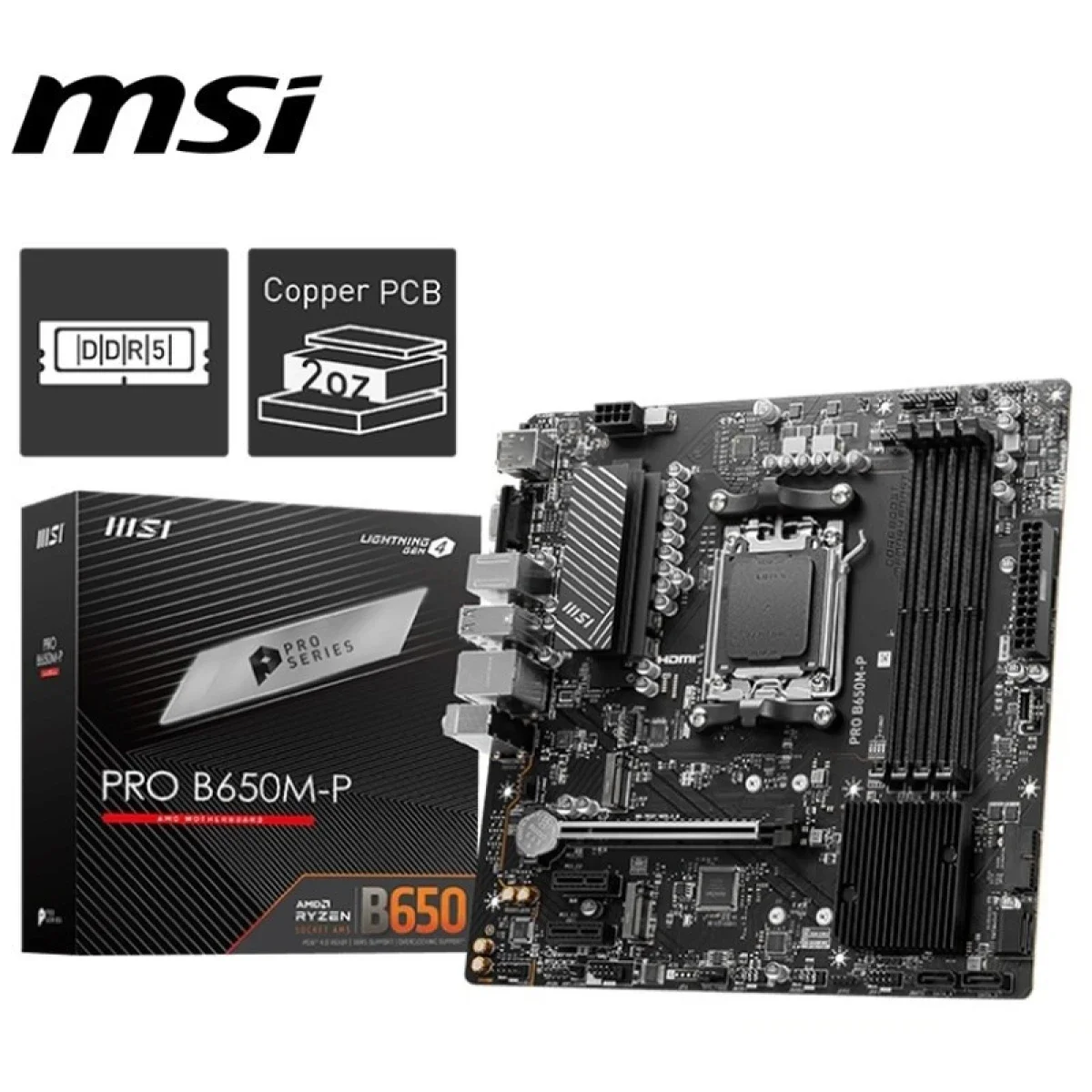MSI PRO B650M-P AM5 B650 Micro-ATX DDR5 Motherboard