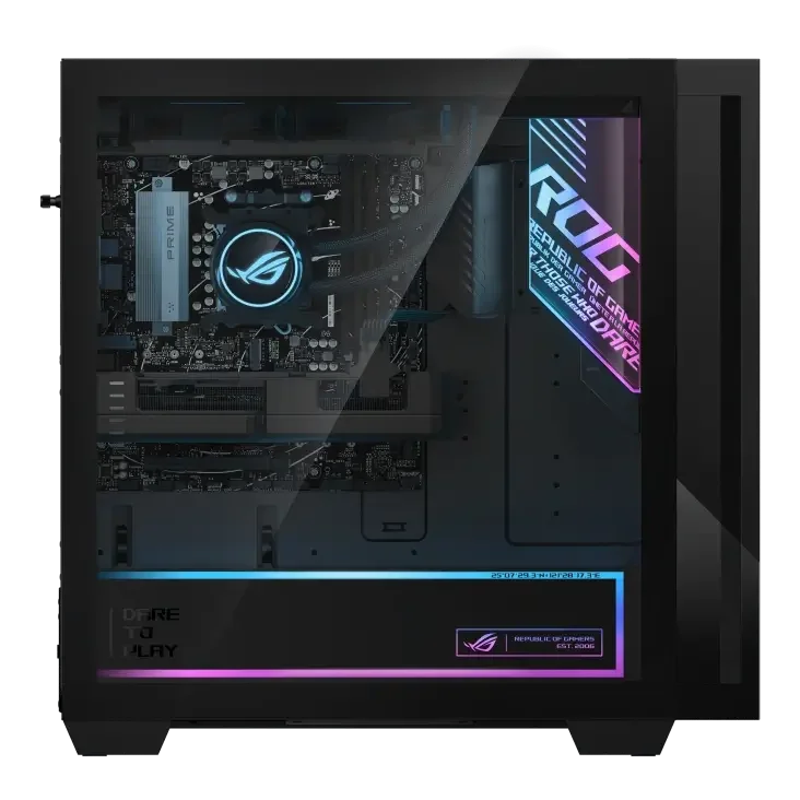 كمبيوتر ألعاب Asus ROG700 GM700TZ-R9800X133W بمعالج AMD Ryzen 7 9800X3D وكرت RTX 5070 Ti 16GB - Image 3