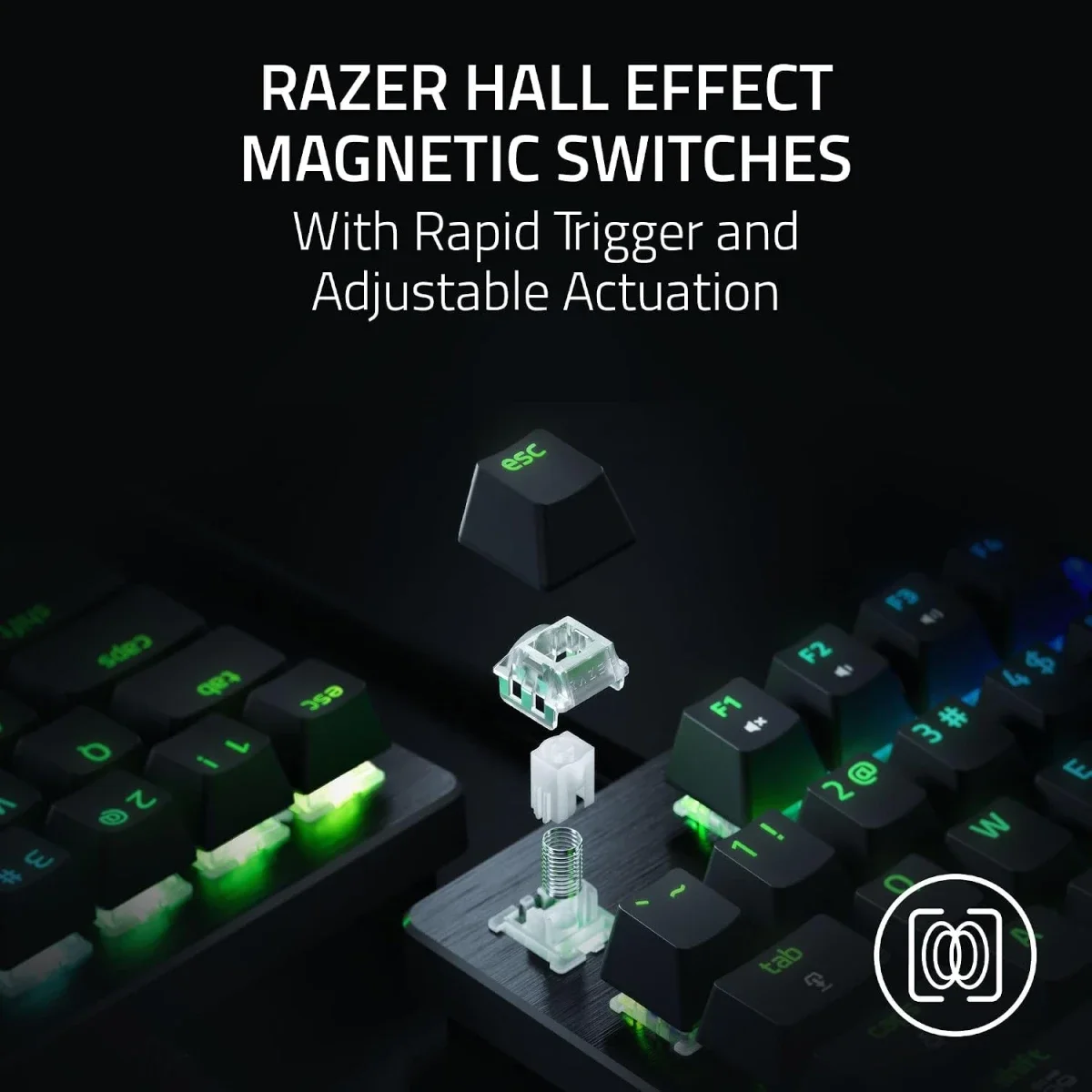 Razer Huntsman V3 HE Magnetic Mini 65% 8KHz Gaming Keyboard - Arabic / English - Image 6