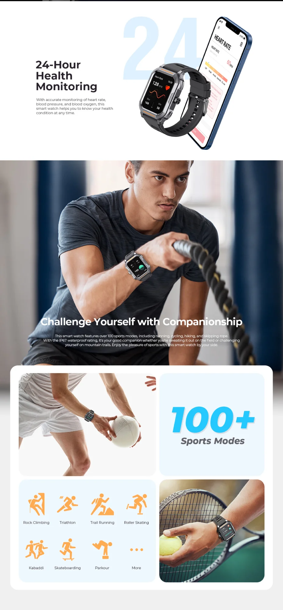 HAVIT M9040S Detachable Wireless Calling Smart Watch with 1.91-Inch Display - Thumbnail 10