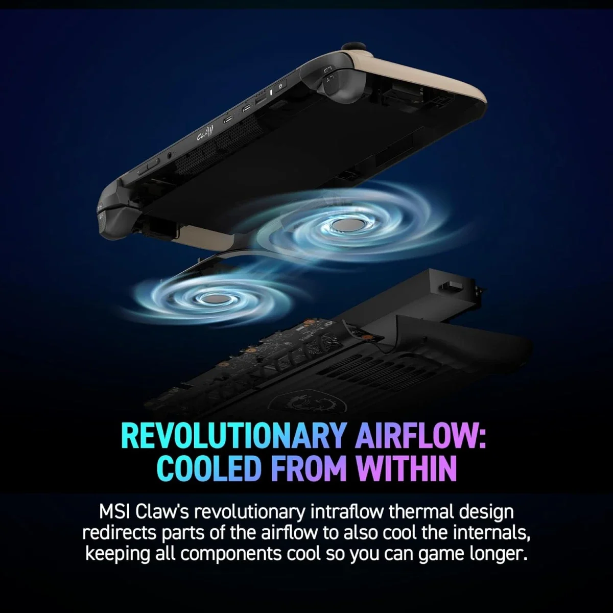 جهاز ألعاب محمول MSI Claw 8 AI+ (2025) A2VM بشاشة لمس 8 إنش 120Hz ومعالج Intel Core Ultra 7 258V وذاكرة 32GB وتخزين 512GB SSD Sandstorm - Thumbnail 7
