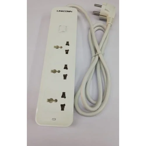 LINKCOMN LC-PS301 Power Strip, 3 Sockets, 1.5m Power Cord - Thumbnail 2