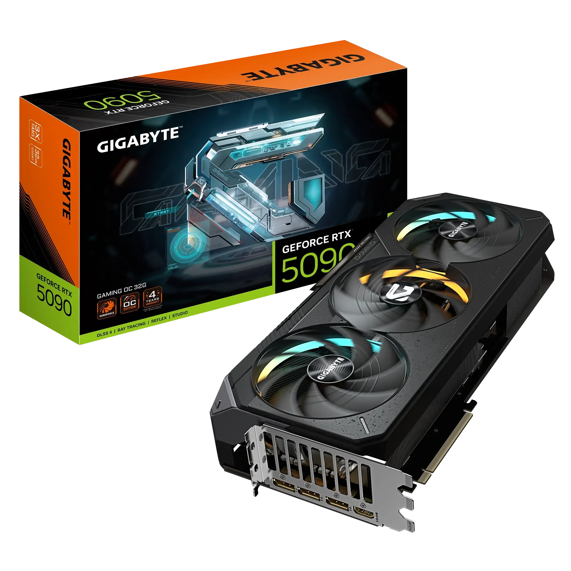 كرت شاشه GIGABYTE GeForce RTX 5090 GAMING OC بسعه 32GB GDDR7