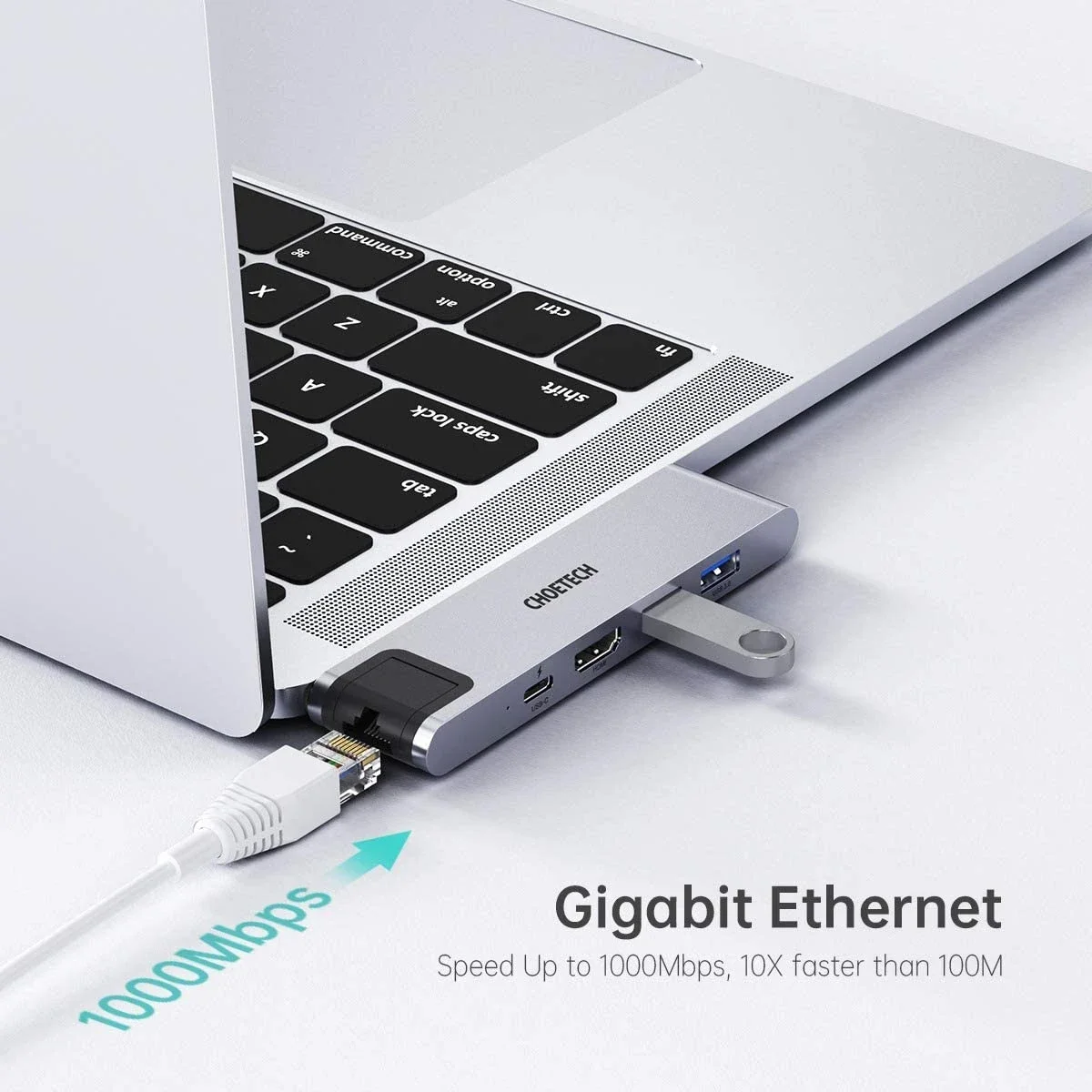 موزع Choetech HUB-M24 USB-C 7 في 2 لأجهزة MacBook Pro وAir - Image 7