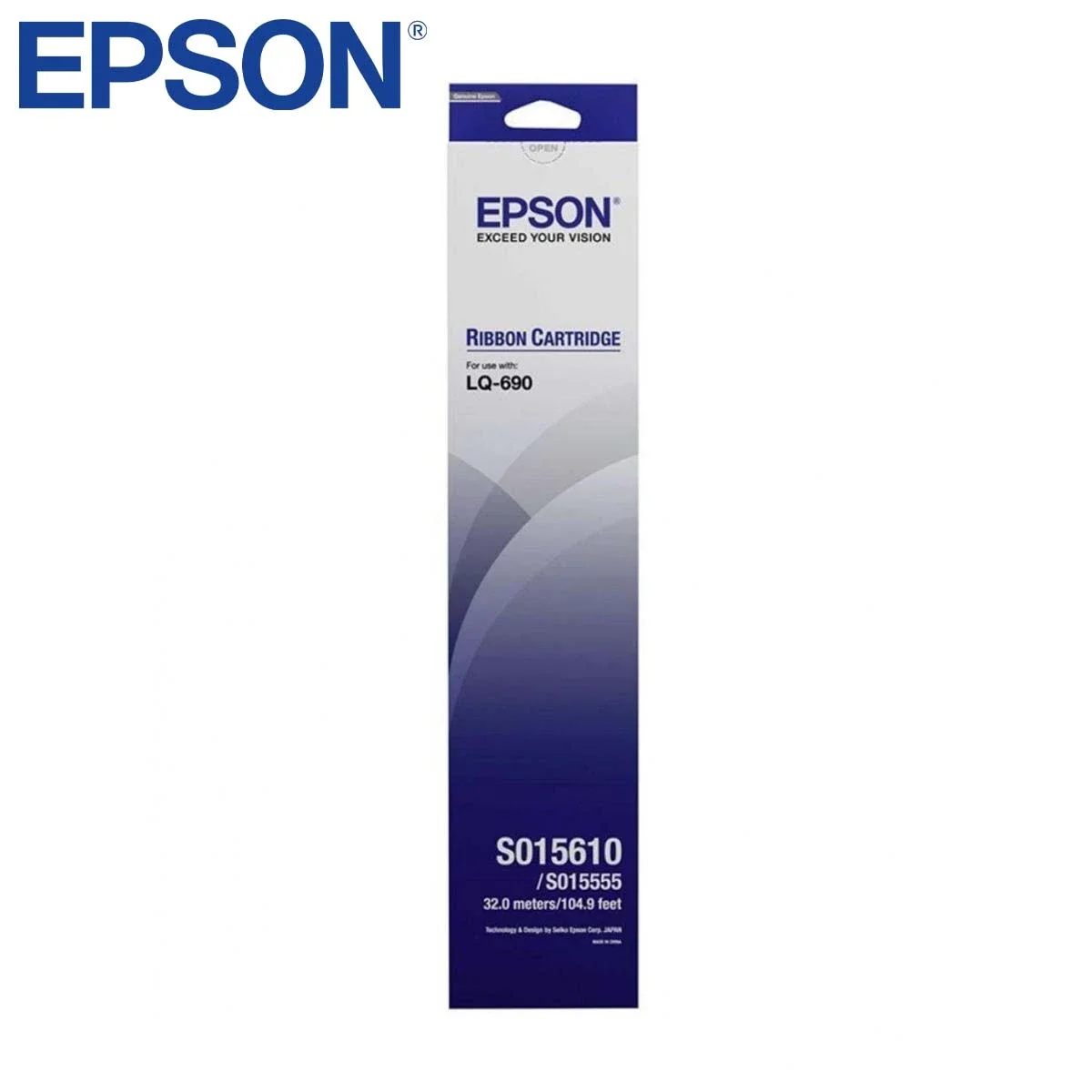 شريط طابعة EPSON S015610 أصلي باللون الأسود