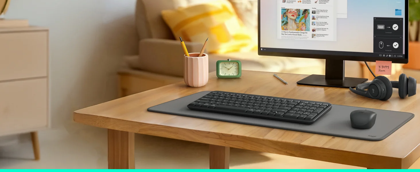 Logitech MK250 Bluetooth Keyboard & Mouse Combo, Arabic/English Layout, Graphite - Image 10