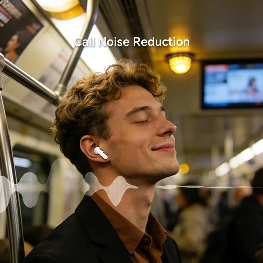 HONOR X10, T10 AI Translation Earbuds, Noise Reduction, Bluetooth 5.4 – White - Thumbnail 3
