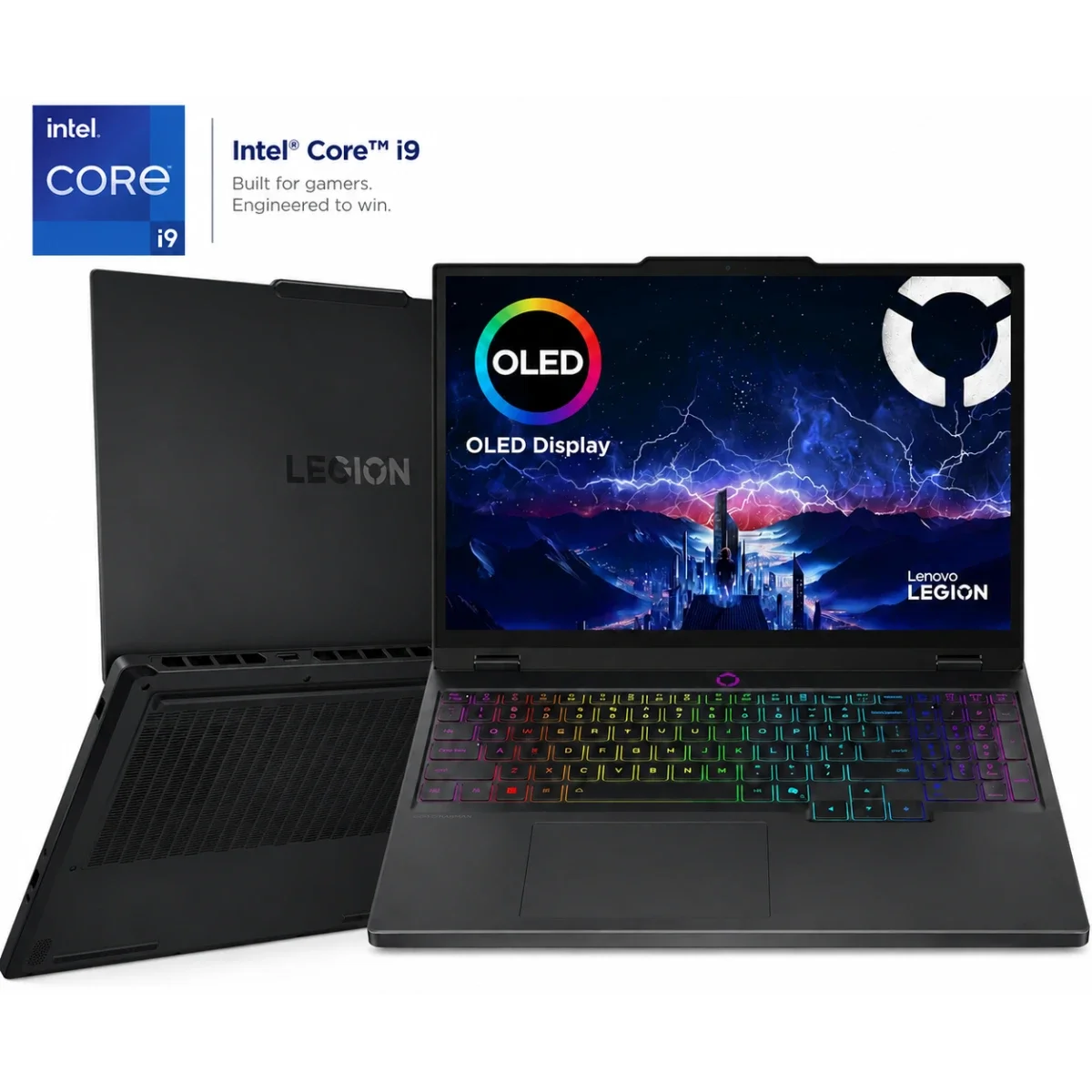 لابتوب ألعاب Lenovo Legion 5 15IRX10 (2025) Core i9-14900HX RTX 5070 رام 32GB SSD 1TB شاشة 15.1 إنش 2.5K OLED 165Hz Eclipse Black - Image 1