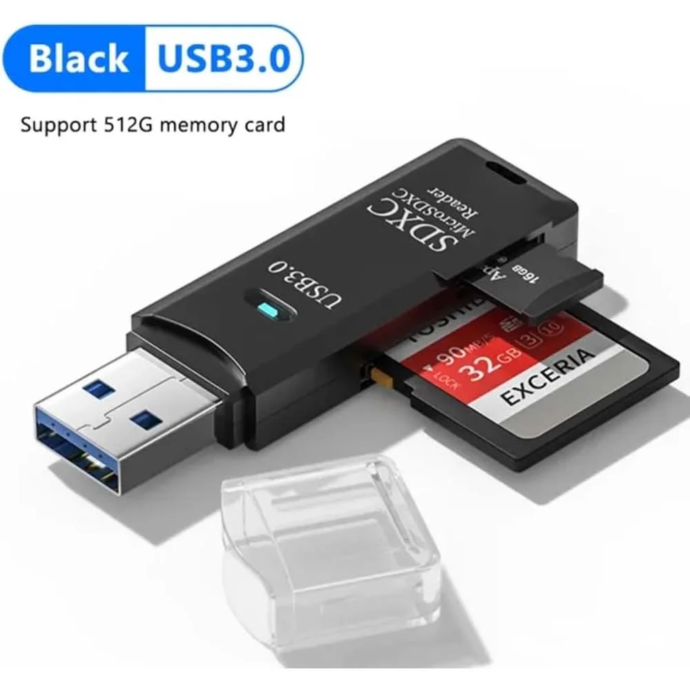 قارئ بطاقات AIYEEN USB 3.0 2 في 1 لبطاقات SD وMicro SD/TF - Image 2