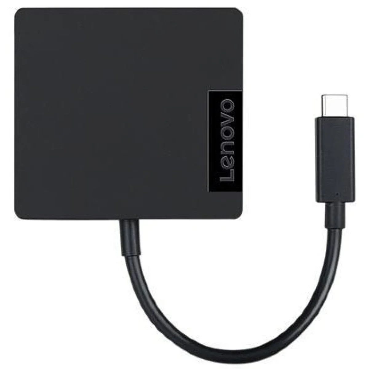 موزع سفر USB-C 4 في 1 من Lenovo مع HDMI وVGA وUSB 3.0 وRJ45 جيجابت إيثرنت - أسود - Image 4