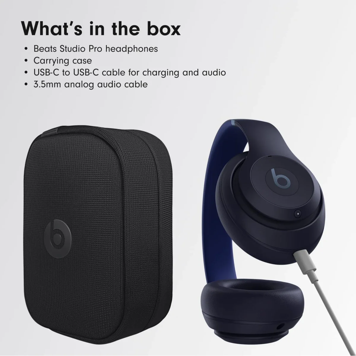 Beats Studio Pro Wireless Over-Ear Headphones, Navy - Thumbnail 3