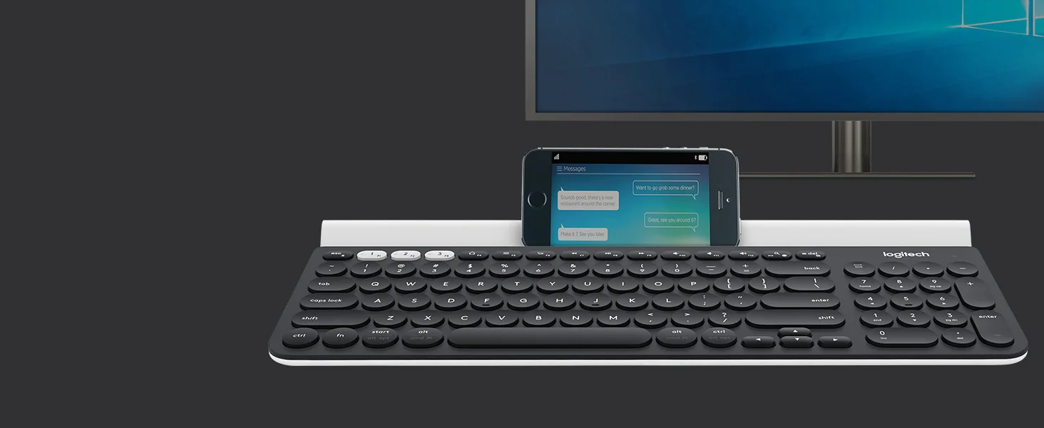 لوحة مفاتيح Logitech K780 لاسلكية متعددة الأجهزة لنظامي Windows وMac - Thumbnail 7