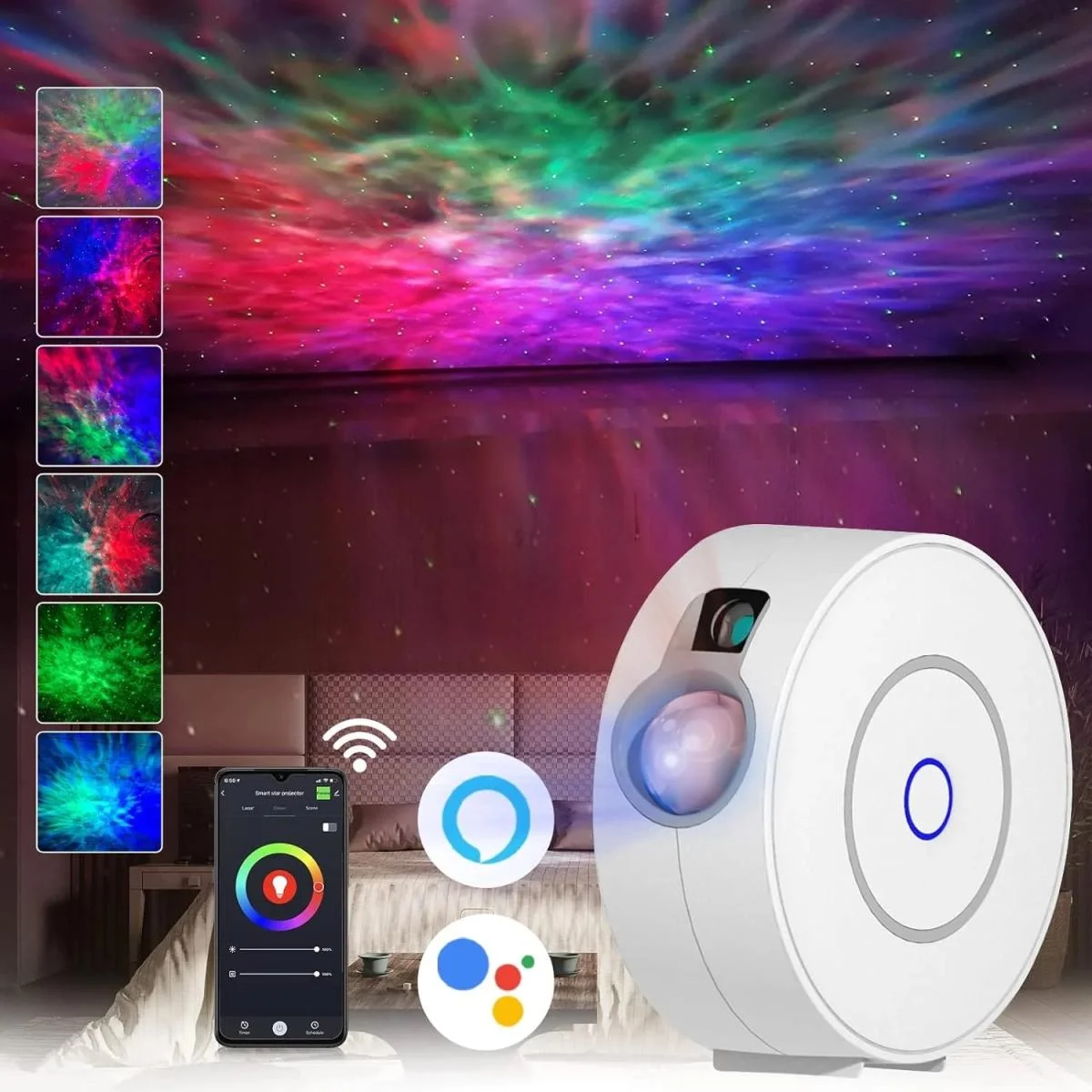 جهاز عرض نجوم LED ذكي Atmosphere مع تطبيق Wi‑Fi والتحكم الصوتي - Thumbnail 5