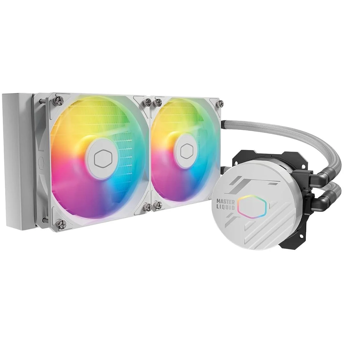 مبرد سائل للمعالج Cooler Master MasterLiquid 240L Core ARGB أبيض 240mm - Image 2