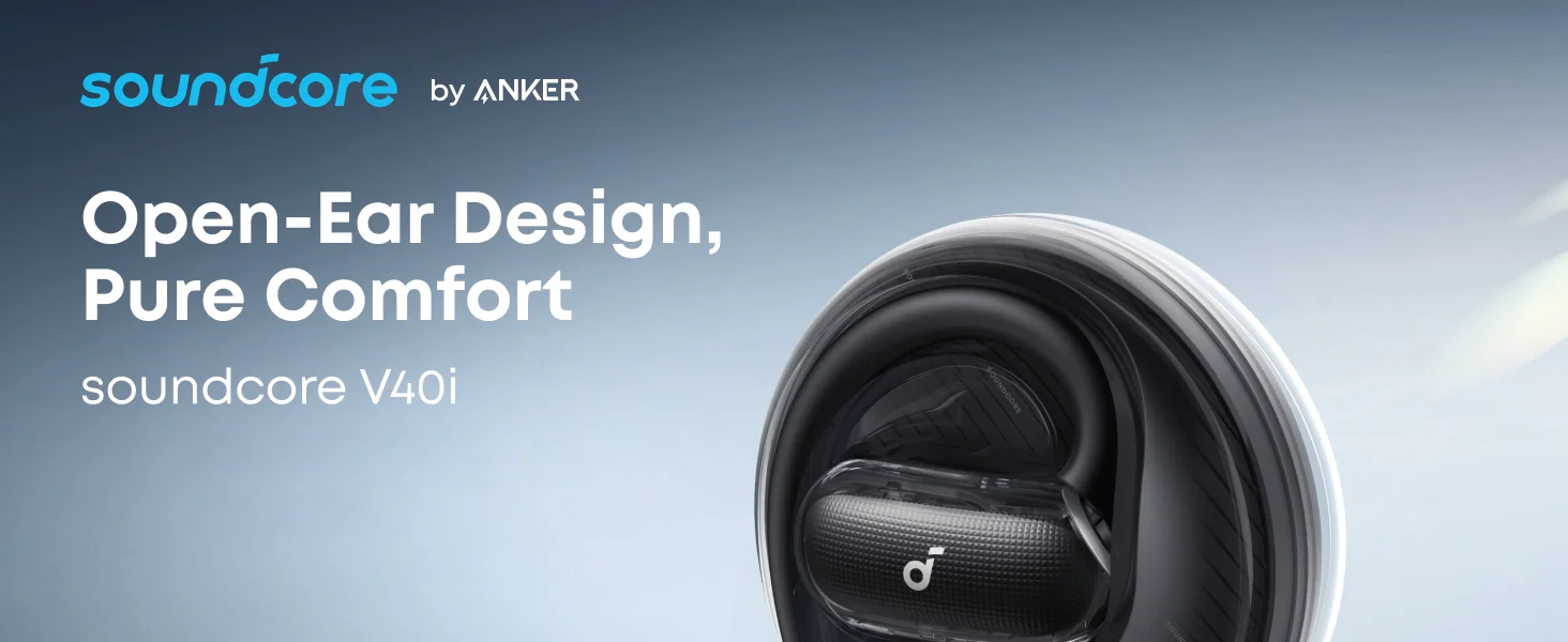 سماعات مفتوحة الأذن Anker Soundcore V40i بتقنية Bluetooth 5.4 ووقت تشغيل 21 ساعة - أسود - Image 8