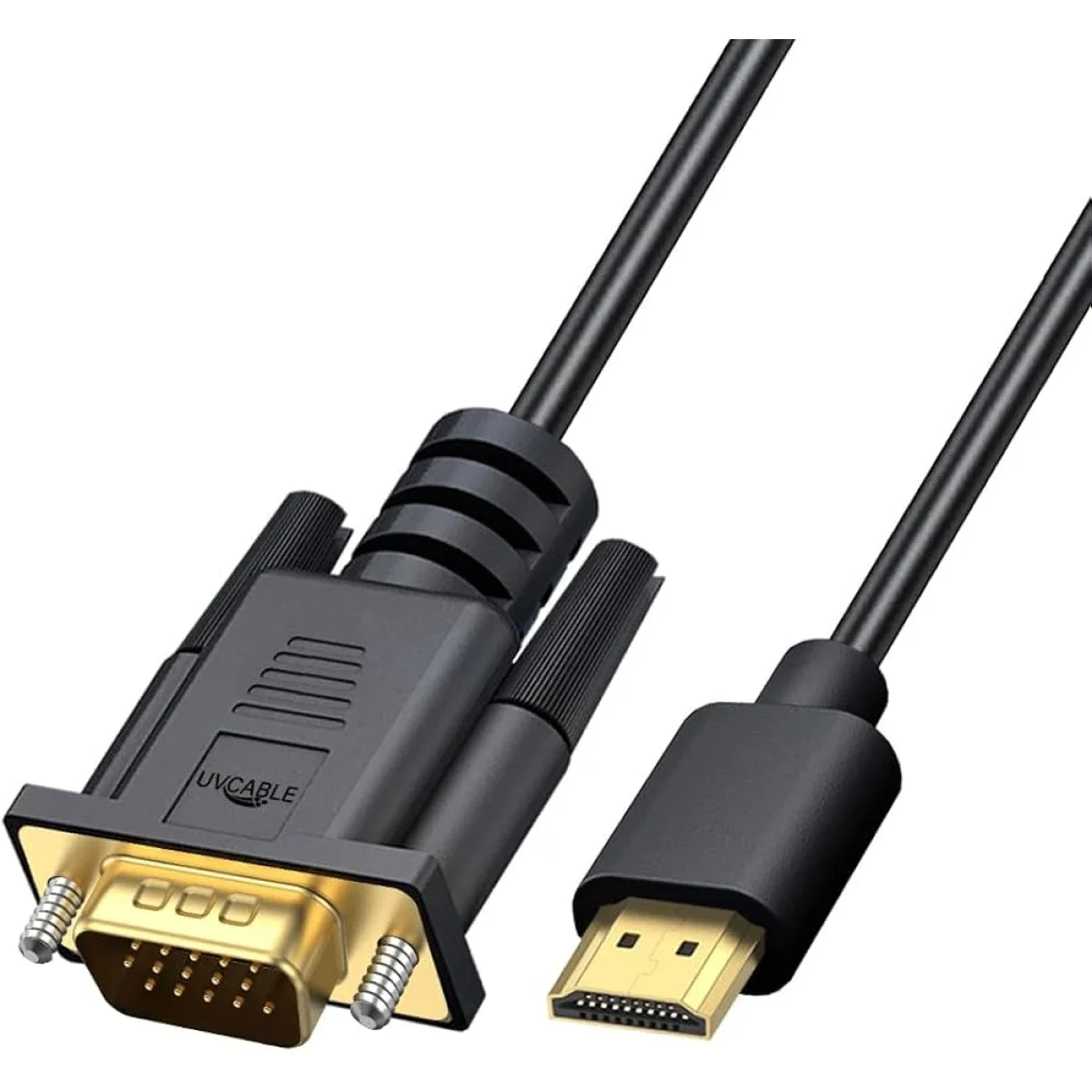 HAING VGA Male to HDMI Male Cable with Audio, 6 ft, 4K Ultra HD