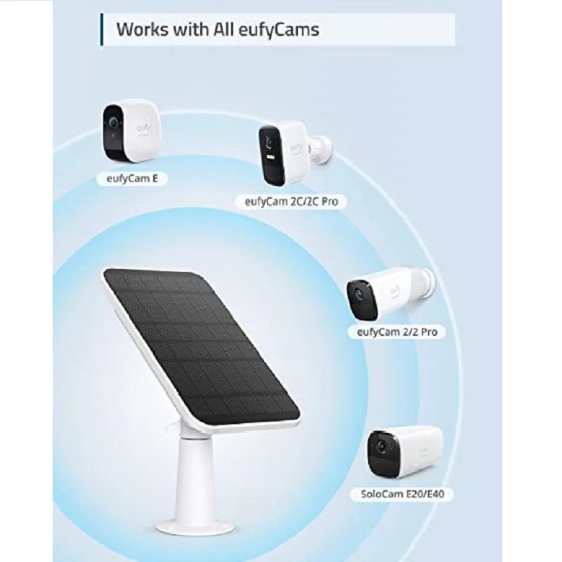 شاحن لوح شمسي Anker T8700011 لكاميرات EufyCam للاستخدام الخارجي IP64 مع كيبل 4 متر وبكرة - Image 3