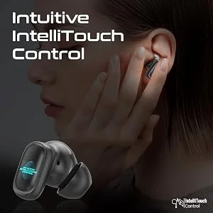 Promate Lush-Pro True Wireless Stereo Earbuds with IntelliTouch Controls, HD Microphone & IPX4 Water Resistance - Black - Thumbnail 13