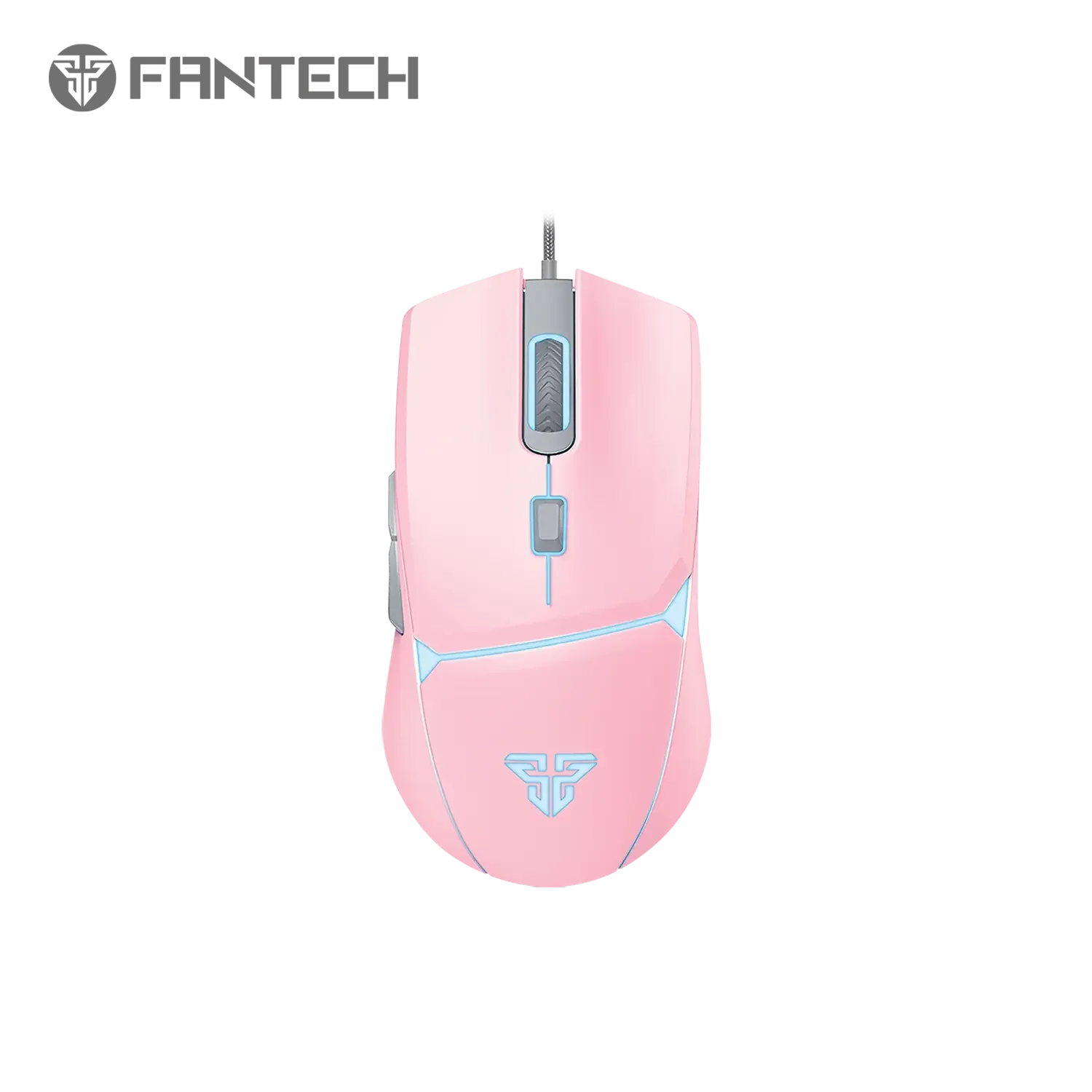 طقم ألعاب Fantech P51 وردي 5 في 1 كيبورد وماوس وماوس باد وسماعة وحامل - Thumbnail 2