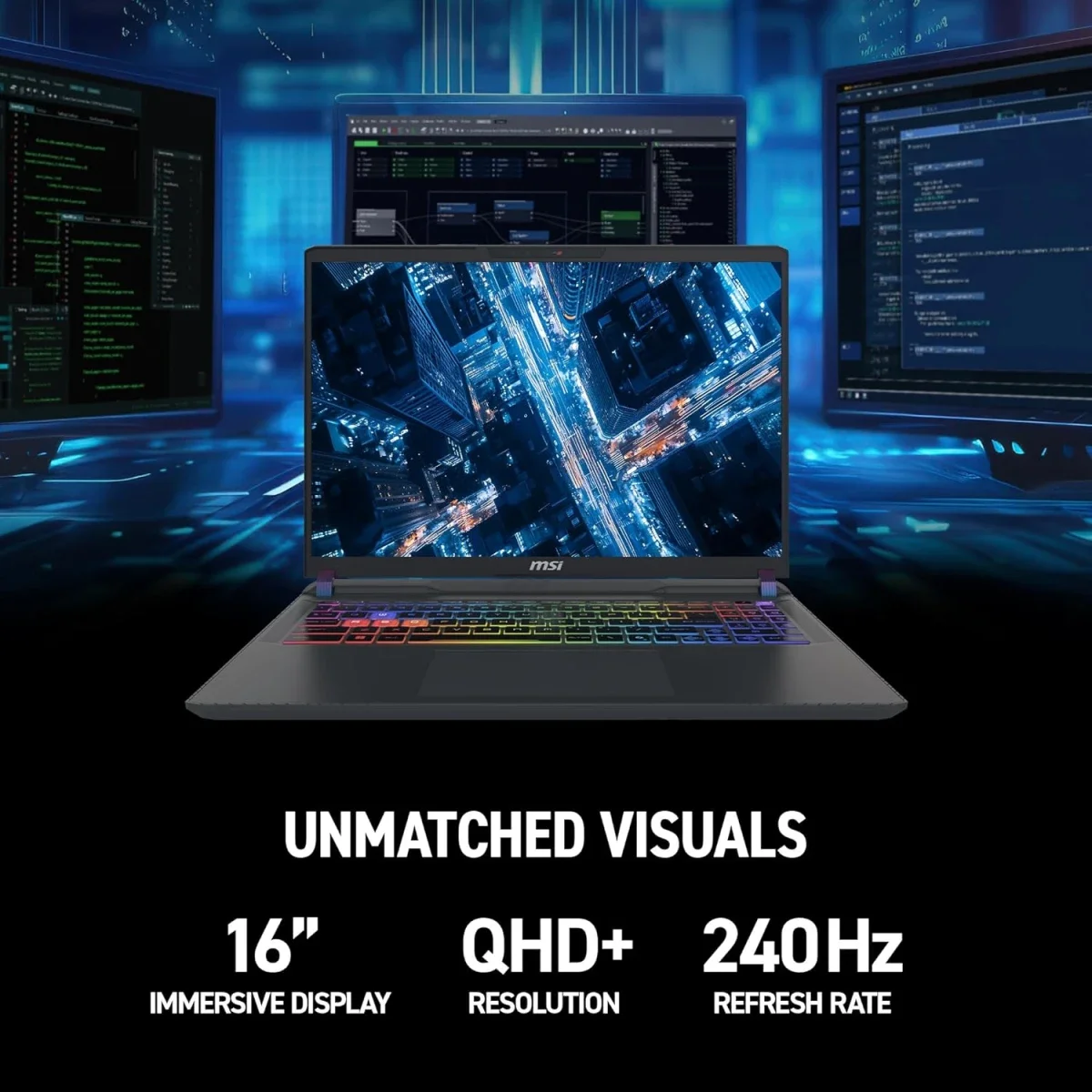 MSI Vector 16 HX AI (2025) A2XWHG Gaming Laptop 16.0-inch 2.5K IPS 240Hz Core Ultra 7 255HX RTX 5070 Ti 16GB RAM 512GB SSD Cosmos Gray - Thumbnail 5