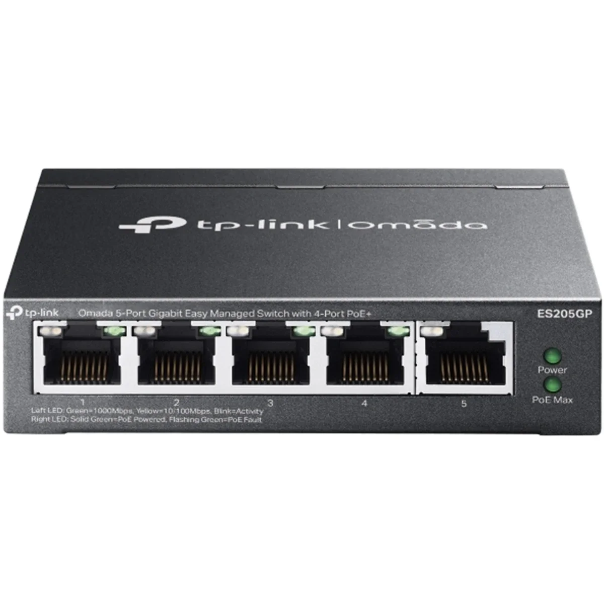 سويتش TP-LINK Omada ES205GP جيجابت سهل الإدارة 5 منافذ مع 4 منافذ PoE+ بقدرة 65W - Image 1