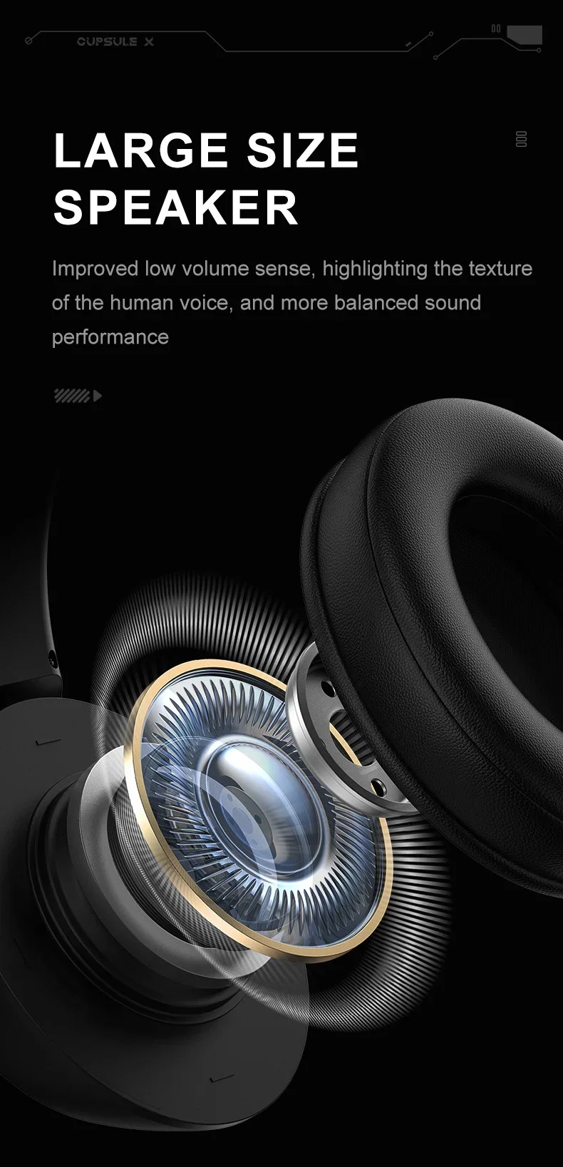 ONIKUMA GT802 Triple-Mode Wireless Gaming Headset with RGB Light, 60-Hour Battery - Black - Image 17