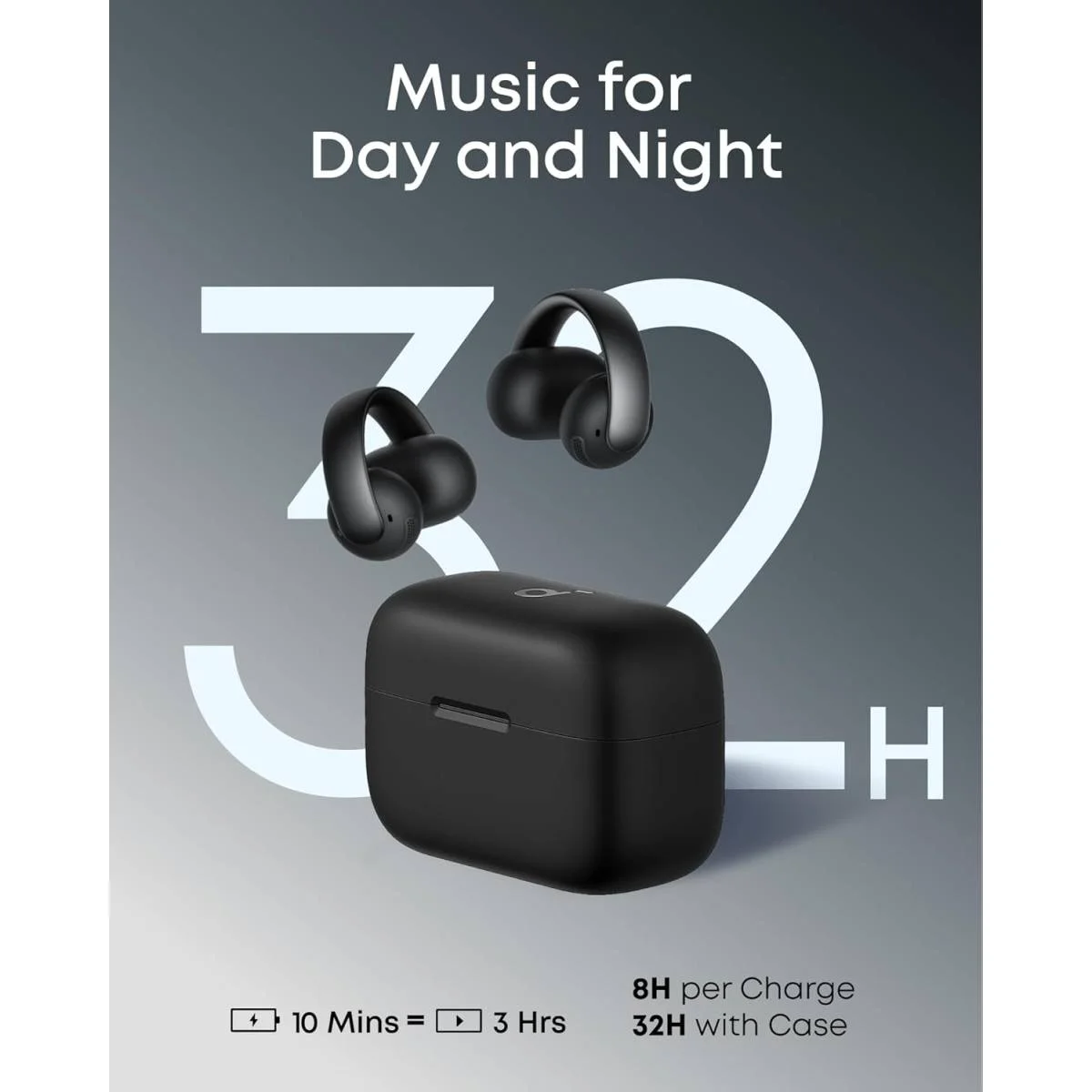 Anker Soundcore AeroClip Open-Ear Clip-On Earbuds with 12mm Drivers and Hi-Res Audio - Image 3