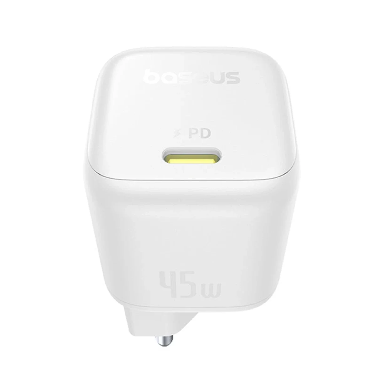 شاحن جداري Baseus PicoGo GaN6 Pro USB-C بقدرة 45 واط، قابس أوروبي - أبيض قمري - Image 5