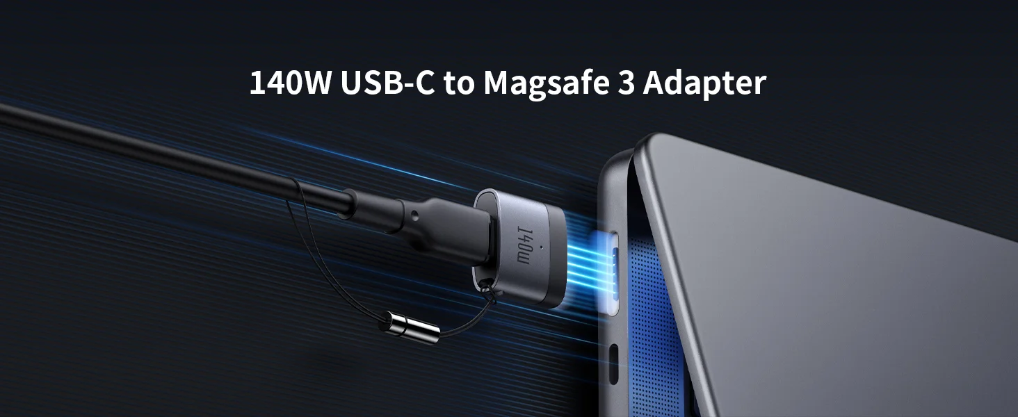 Mcdodo OT-6850 140W USB-C to MagSafe 3 Adapter with Lanyard for MacBook Pro/Air - Image 7